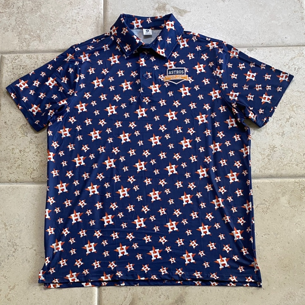 Houston Astros Navy Performance Polo Shirt, Size L